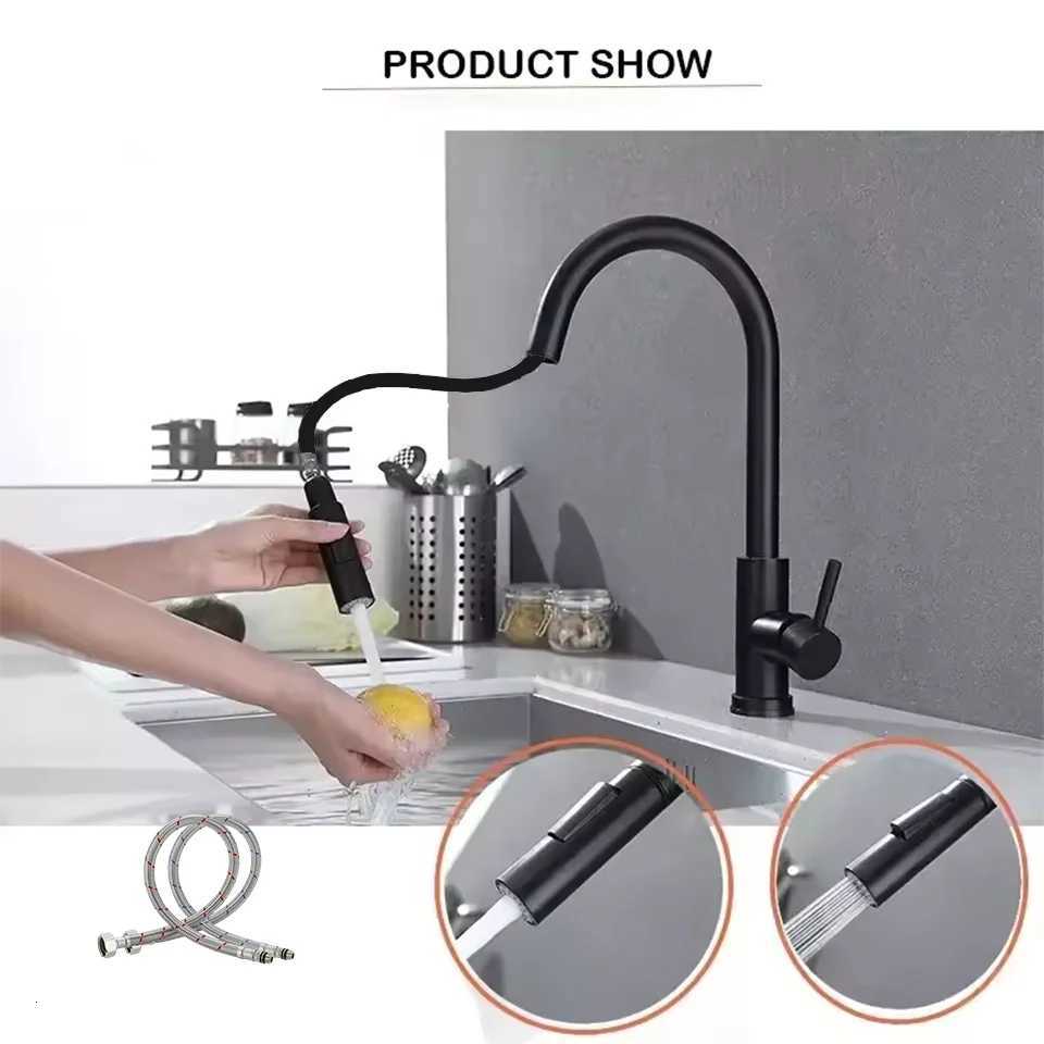 Hot and Cold Mixed Kitchen Faucet Stainless Steel Faucet Kitchen Sink Faucet Pl-out Kitchen Faucet Single Hole Faucet Y251104
