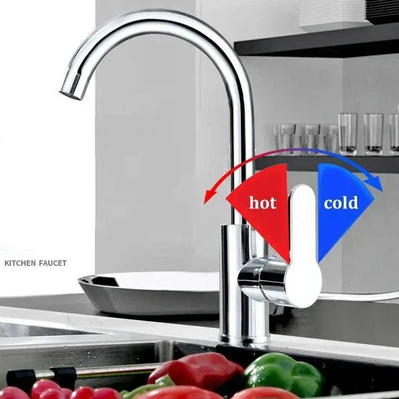 1pcs Kitchen Faucet Household Splash-proof Boo Hot And Cold Faucet Hot And Cold Vegetable Wash Basin Dishwashing Pool Sink Y251104