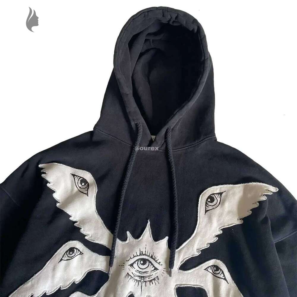 hoodie hoodie American Vintage Haruku High Street Eye Embroidered Men Hoodie Women Sports Shirt Y2K Casual Top streetwear hoodie jacket253 jacket