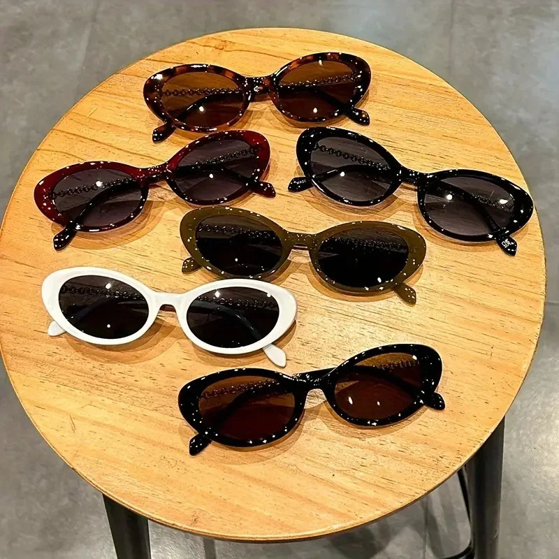 Y2K Womens Cat Eye Sunglasses Retro Jelly Color Fashion Decoration Sunshade Beach Party Club 250325