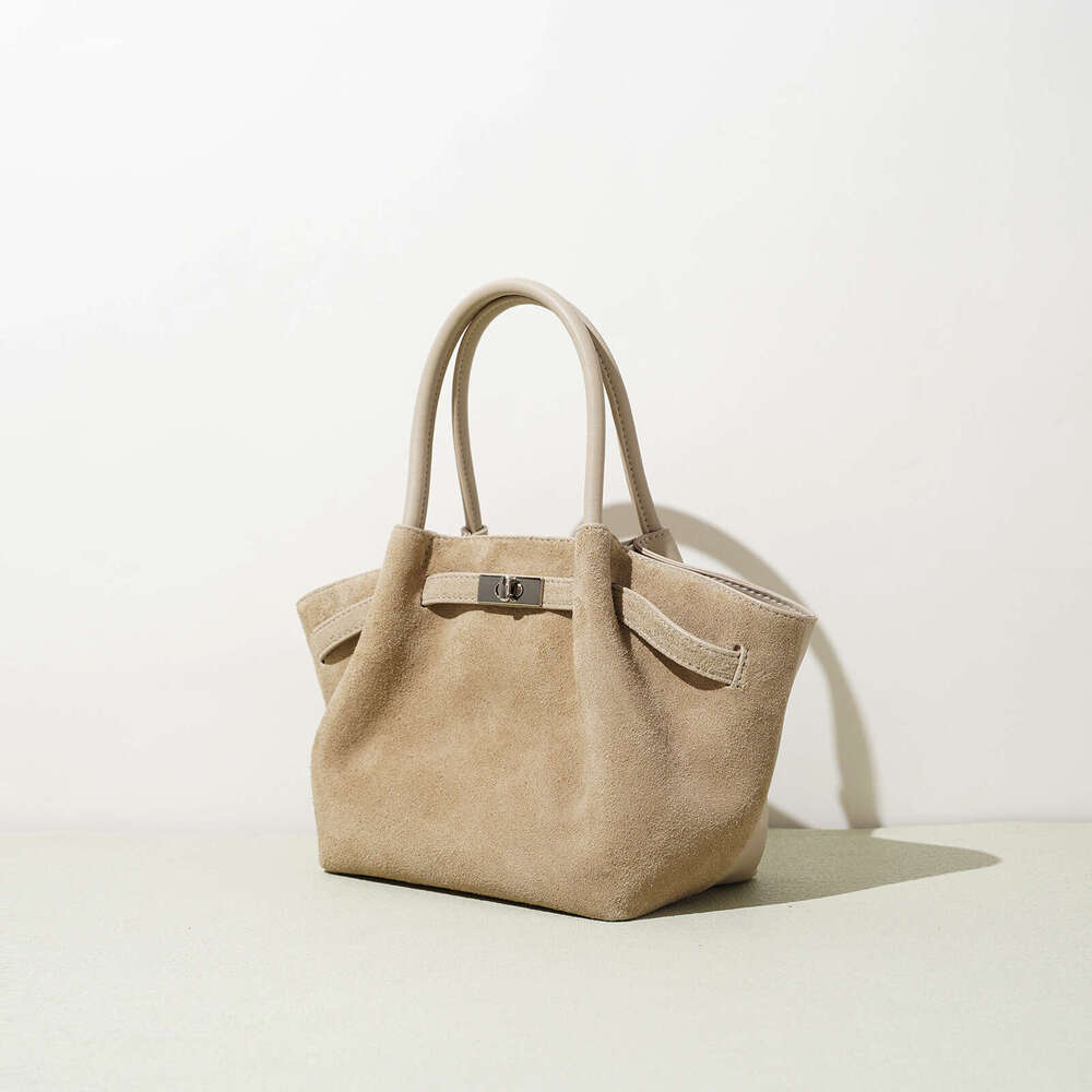 Luxury Bag Designer's New High-end Fashion Tote Commuter Versatile Leather Cross-body Women's Niche One Shoulder shatan