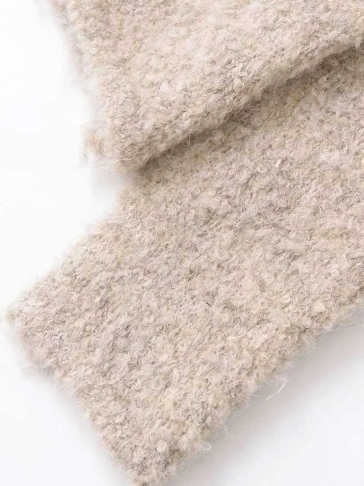 Womens Floral Button Knit Cardigan Sweater Lapel Collar Long Sleeve Chic Outerwear Fashion Top J251103