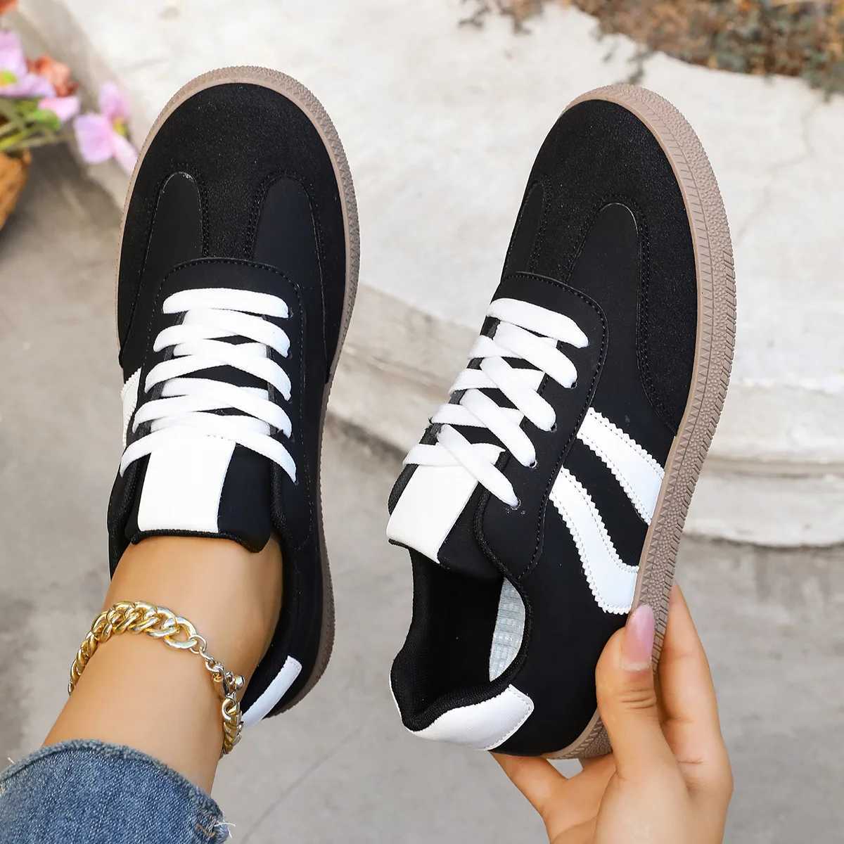 Spring Autumn Platform Sneakers Women Fashion Mixed Colors Lace-Up Sport Shoes Woman Comfortable Non Slip Flat Trainers Female X251104 - view 6