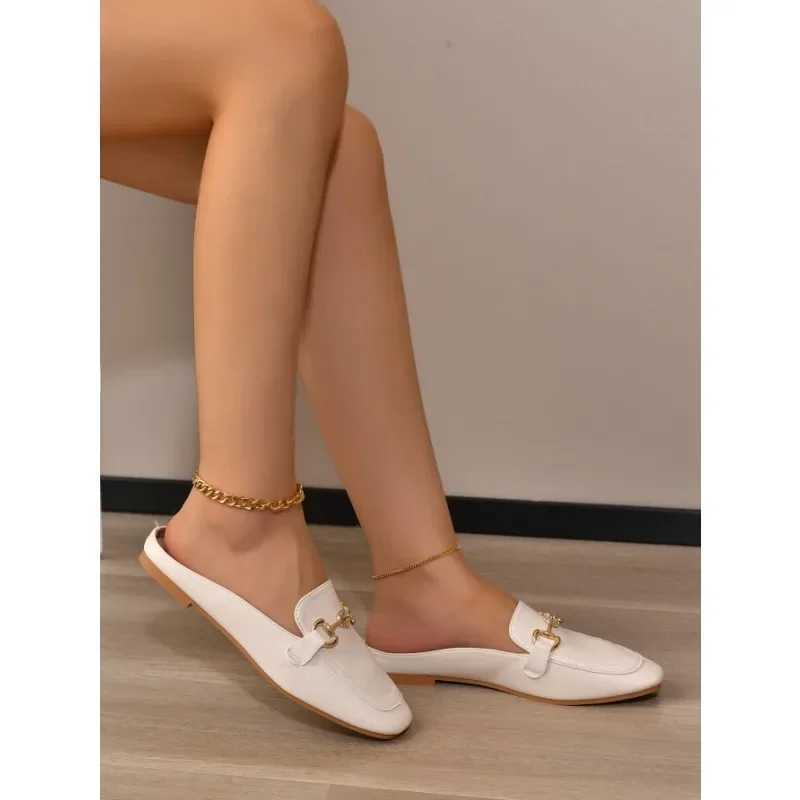 2024 New Womens Shoes Womens Flat Fashion British Leather Oxford Shoes Size 44 Comfortable Casual Shallow Flat Gold Z250403
