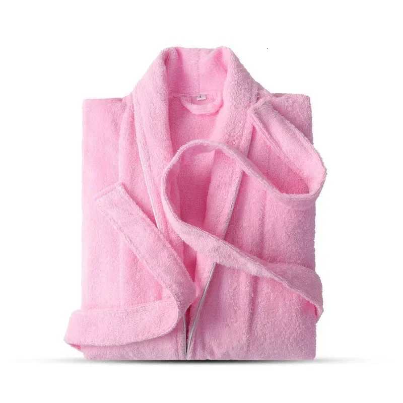 100 Cotton Toweling Robe Lovers Soft Long Bath Robe Men Women Nightrobe Sleepwear Casual Home Bathrobe Hotel Robe Thickening C251104
