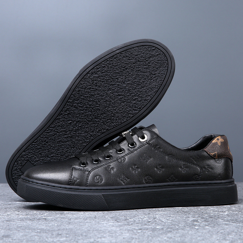 2025 Autumn New Trendy Versatile Men's White Shoes British Style Breathable Casual Korean Version Soft Leather Sneakers for Men