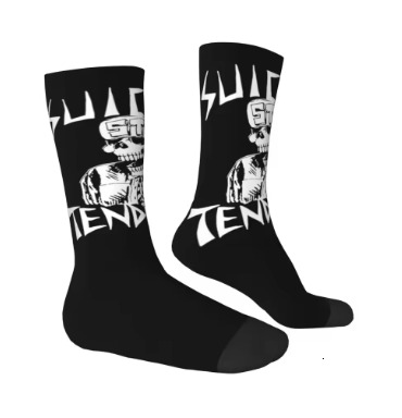 American music band socks skeleton long stockings autumn antibacterial men's socks breathable cycling socks