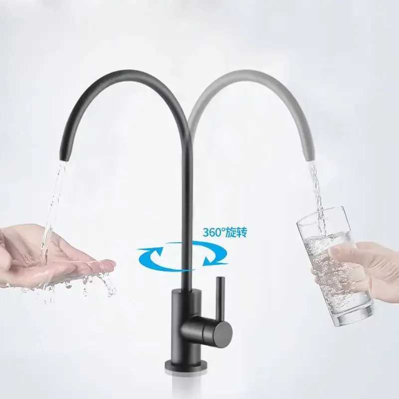 Black Matte Direct Drinking Tap 304 Stainless Steel kitchen Water Filter Tap RO ify System Rrse Osmosis Y251104