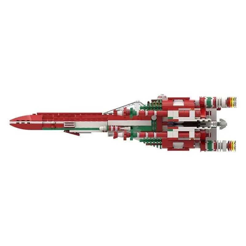 Bricklink MOC Ideas Space Wars Spaceship Wings Fighter Christmas Version 4002019 Aircraft Building Blocks Toys For Children GiftW251103