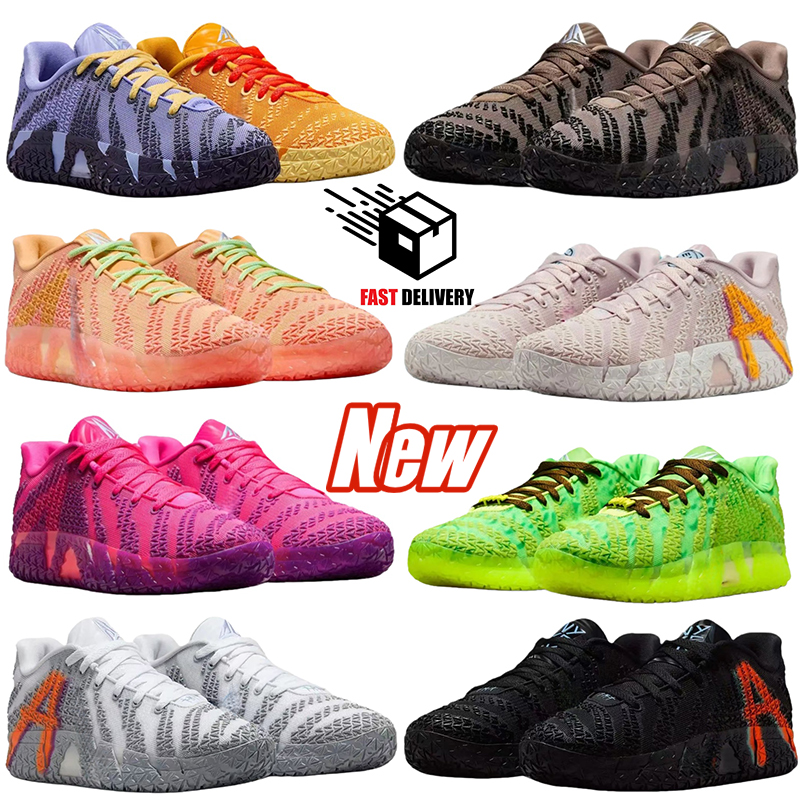 High quality JA3 Men Women Basketball Shoes Morants Designer Trainers Volume Hyper Pink Mint Foam Turbo Green NY Outdoor Sneakers Size 40-46