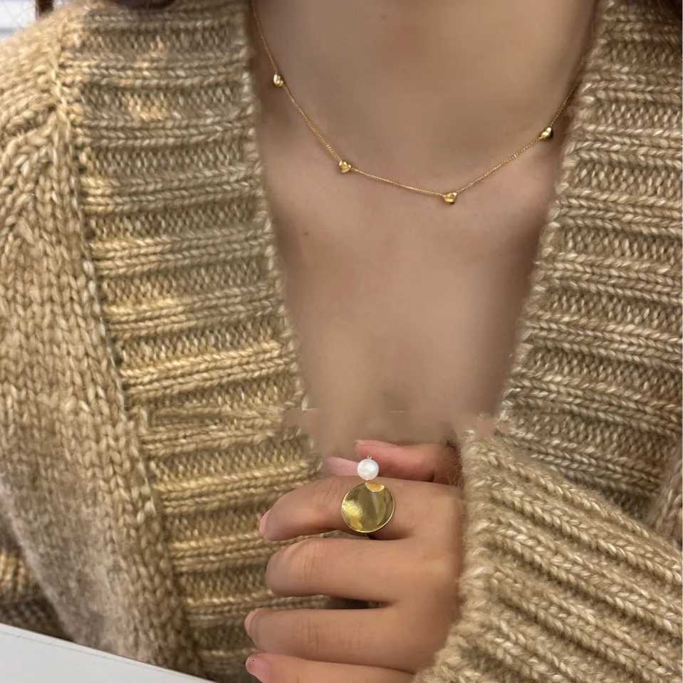 316L Stainless Steel New Fashion Jewelry Many Bead Love Heart Shape Charm Lovers Chain Choker Necklaces Pendants For WomenXJ251104