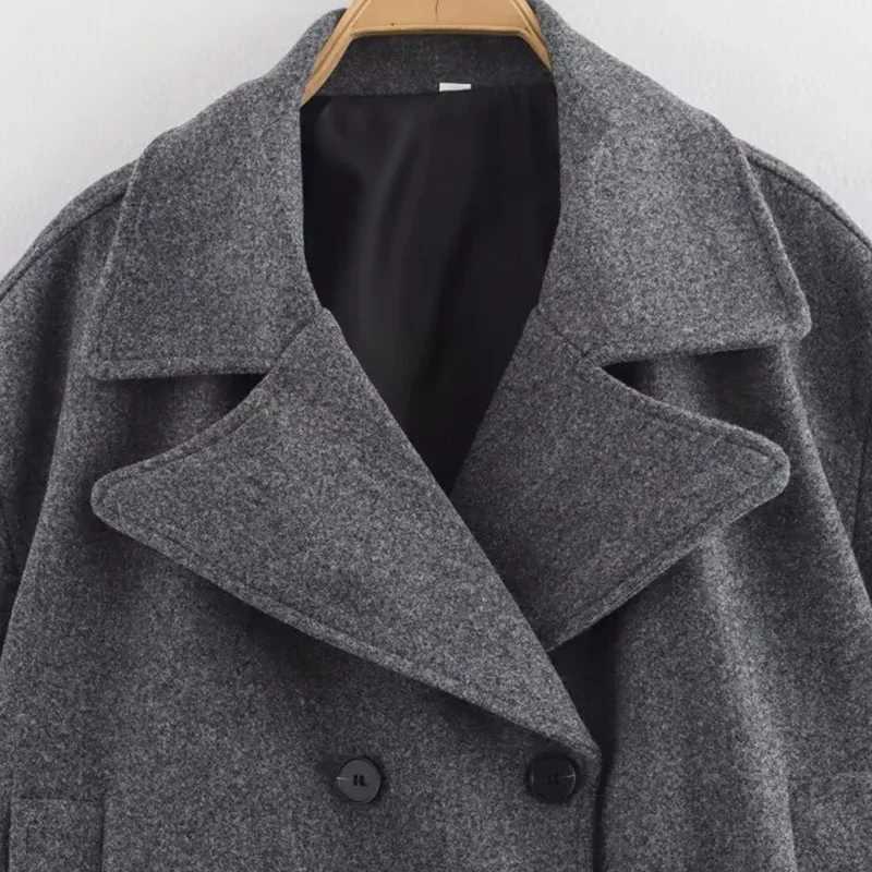 Autumn Loose Woolen Cardigan Winter Cropped Jacket for Women Short Coat Tweed Coat Warm Female Outwear Woman Outerwears J2511031