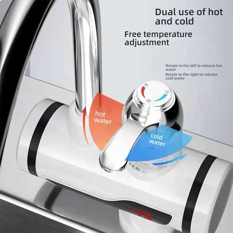 Electric Hot Cold Mixer Tap Instant Heating Faucet 360 Degree Rotation Fast Heating Tap Digital Kitchen Bathro Supplies Y251104