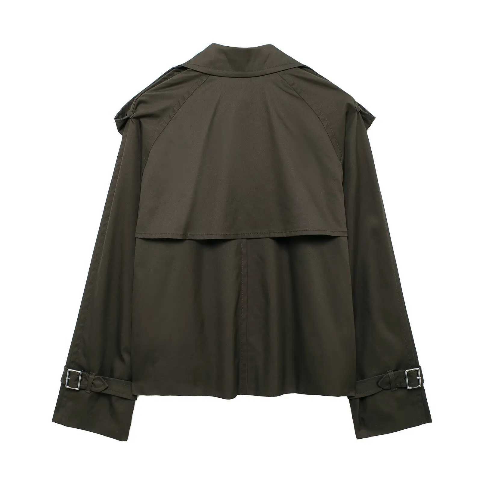 DiYiG WOMAN 2024 Autumn New Fashion Short Jacket Coat Vintage Long Sleeve Button Casual Female Outerwear Chic Tops J251103