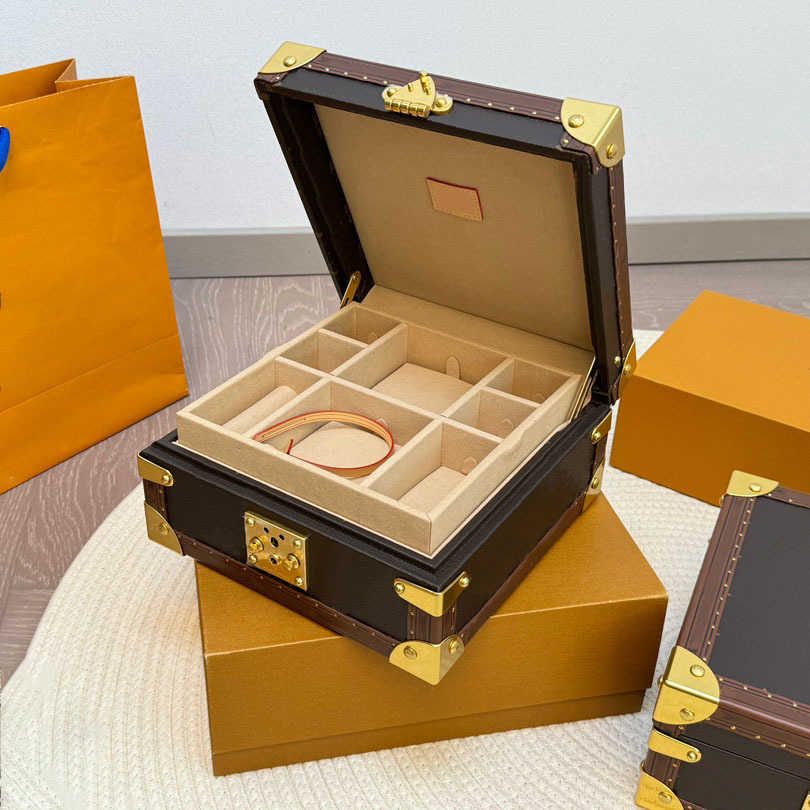 designer bag cosmetic bags cases jewelry boxes luxury bag leather handbags jewelry packaging multi grids storage box jewlery organizer watch velvet lining boxes