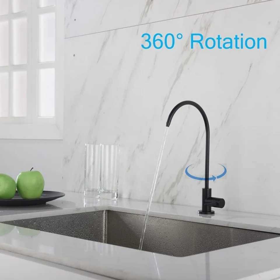 RO Water Faucet for Non-Air Gap Systems - Modern Bed Nickel Stainless Steel Kitchen Filter Faucet Lead- Direct Connect Y251104