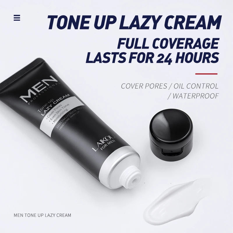 LAIKOU Men Skincare Set 4pcs TONEUP Lazy Cream Facial Cleanser Toner Lotion Hydrating Oil Control 3Minute Routine 251030