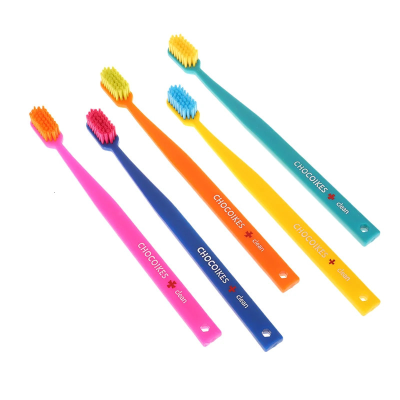 5pcs ultra soft color mens adult home toothbrush orthodontic oral hygiene sensitive gums 250325