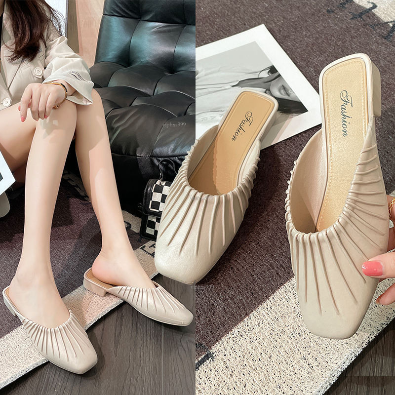 New Designer Sandals With Free Shipping Lazy Baotou Half Four Seasons Outdoorfashion Waterproof Korean Edition Internet Red Single Shoes Women's 