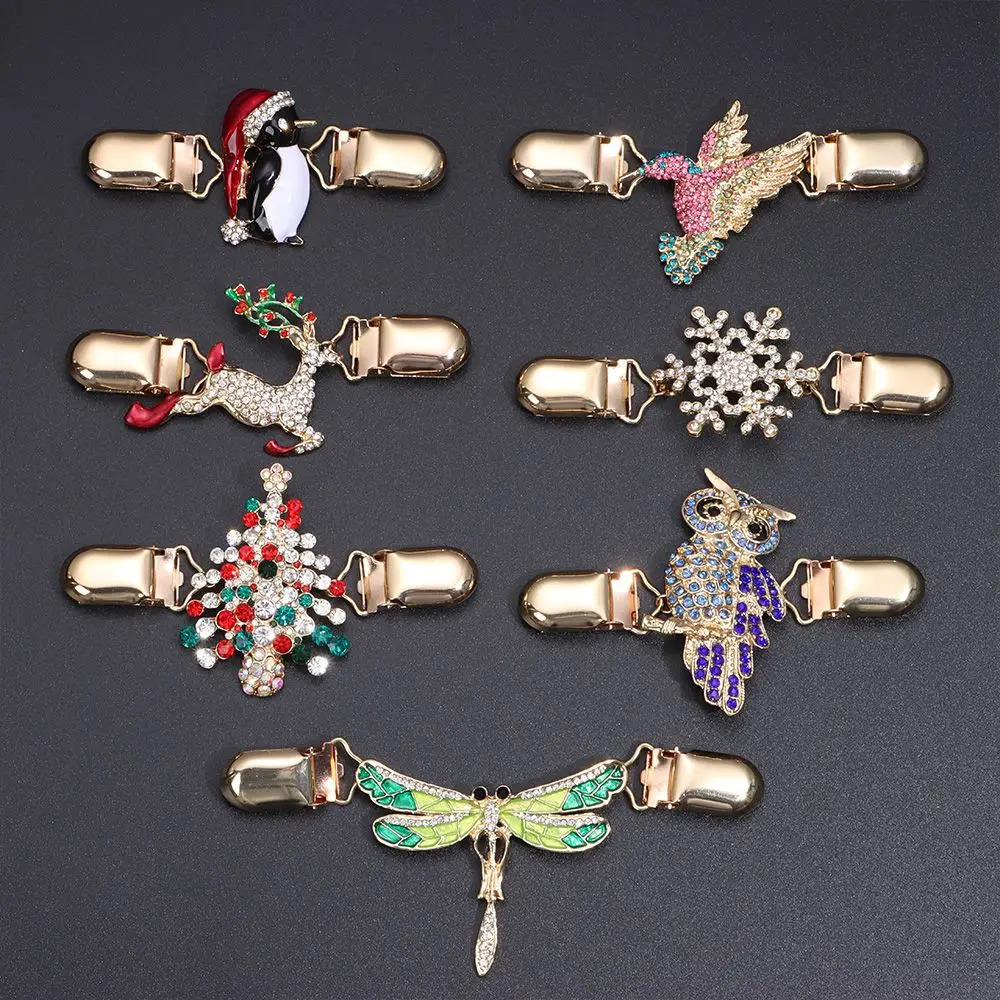 Womens decorative flower collar sweater shawl clip shirt chest retro duck charm accessories gift 250403y