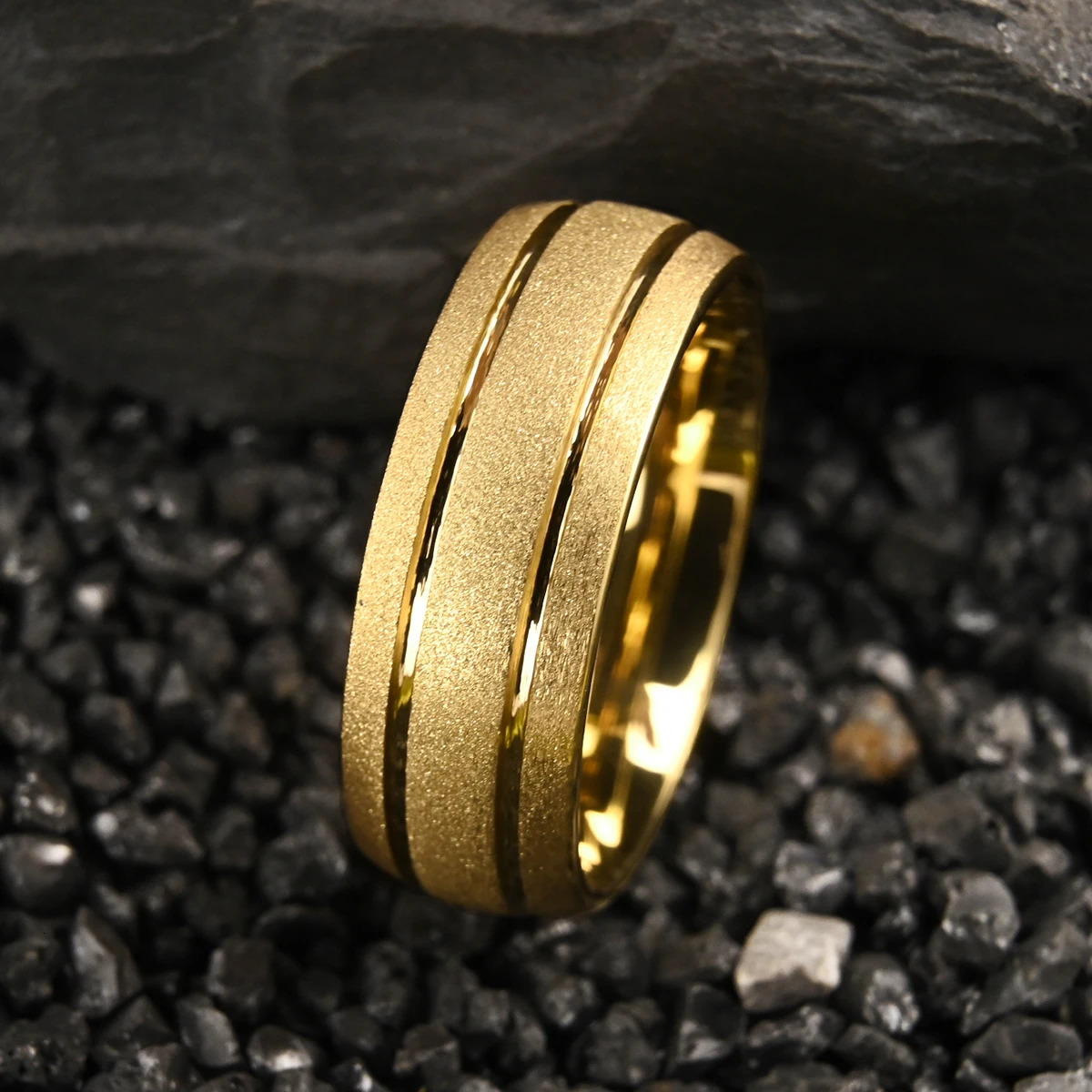 ious 8mm Golden Black Silvery Sandblasting Tungsten Carbide Ring Wedding band ring for Women Men Promise Jewelry Gift 251031