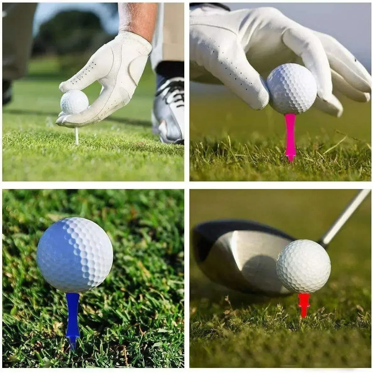 50 Pack Golf Tees Plastic Step Colored BulkGolf Tees Castle for Golfer Practice 250403