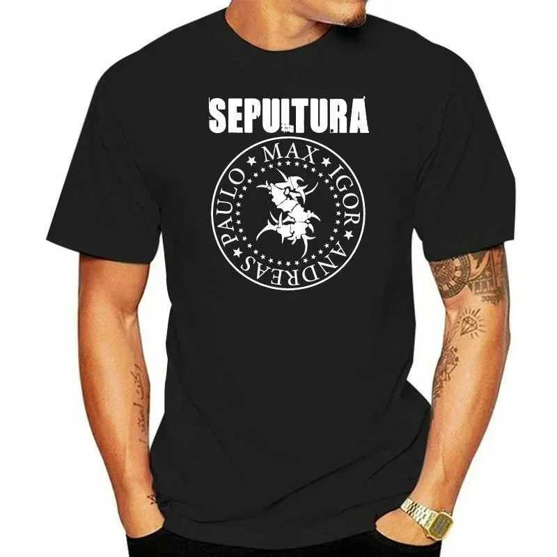 2024 Retro Mens T-shirt Cotton SEPULTRA ROOT 30 Year Metal Kavalala Printed Mens T-shirt Hip Hop Short Sleeve W250403