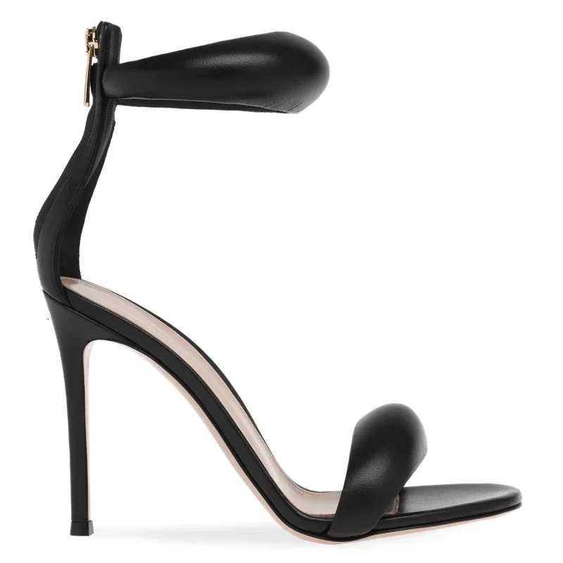 New Comfortable High Heels for Women Thin Heels Versatile Fashion Golden Open toed Shoes Sexy One Belt Fashion Sandals W251104