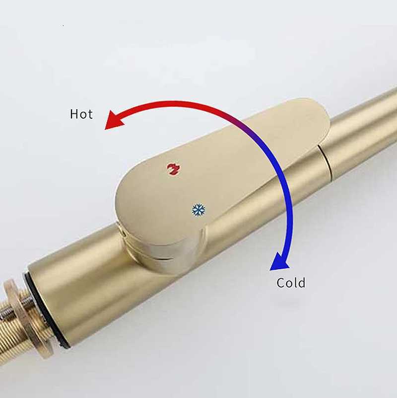 Kitchen Pl-out Faucet 360 Rotation Dual-mode Outlet Hot and Cold Faucet Stainless steel GoldWhiteGun GrayBlack Y251104