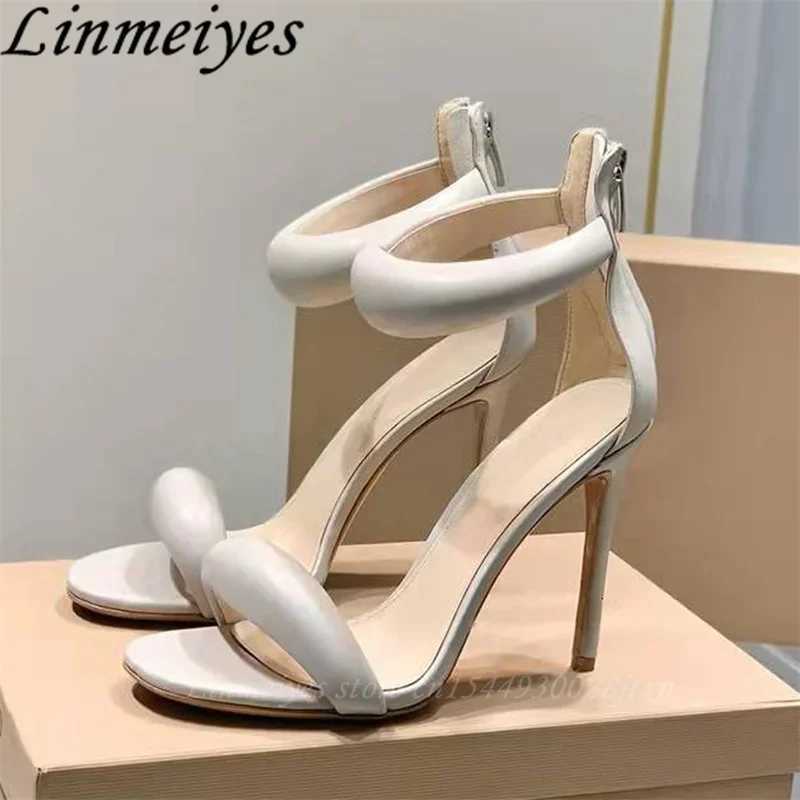Summer Sandals Women High Heels Dress Party Shoes Woman Peep Toe One Strap Back Zipper Sandalias Mujer Stiletto Sandals Female W251104