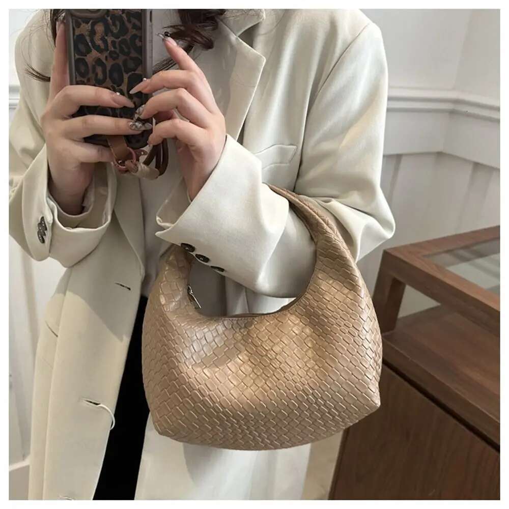 Soft PU Large Capacity Top-Handle Female Fashion Women Simple Woven Pattern Handbags Girls Ladies Square Shoulder Bags