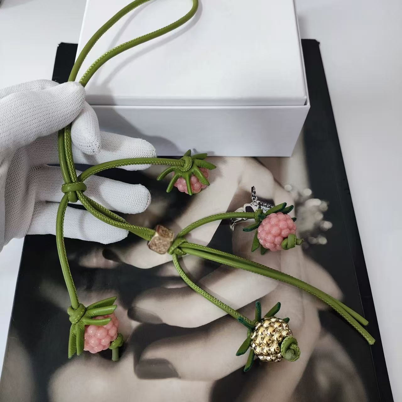 Bag charms Lavender Tomato vine charm in classic calfskin s Fashion style Woman Pendant suitable Cute Handbag Accessories TUES Z260130