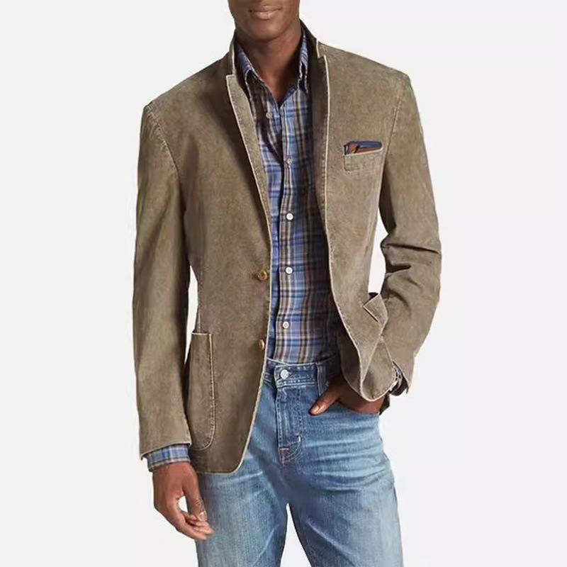 k1044 Autumn Single-Breasted Casual Suit Jacket for Middle-Aged Men