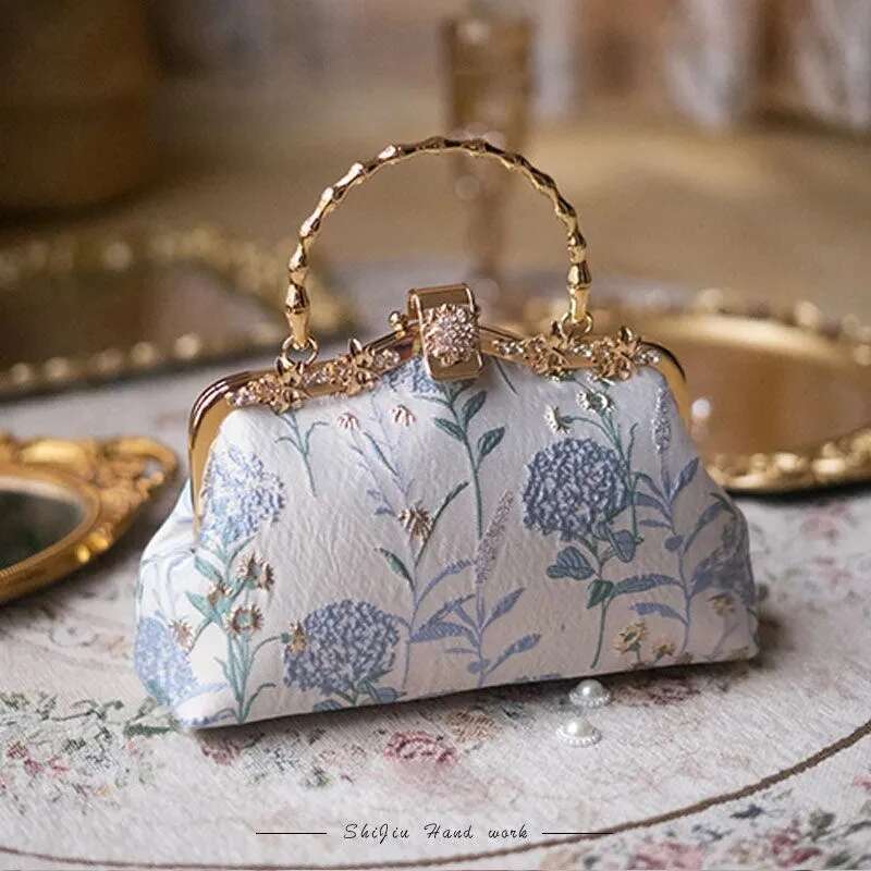 Vintage Fashion Wedding Wers Dia Top Handle Lock Chain Women Shoulder Crossbody Bag Bags Women's Handbags Purses