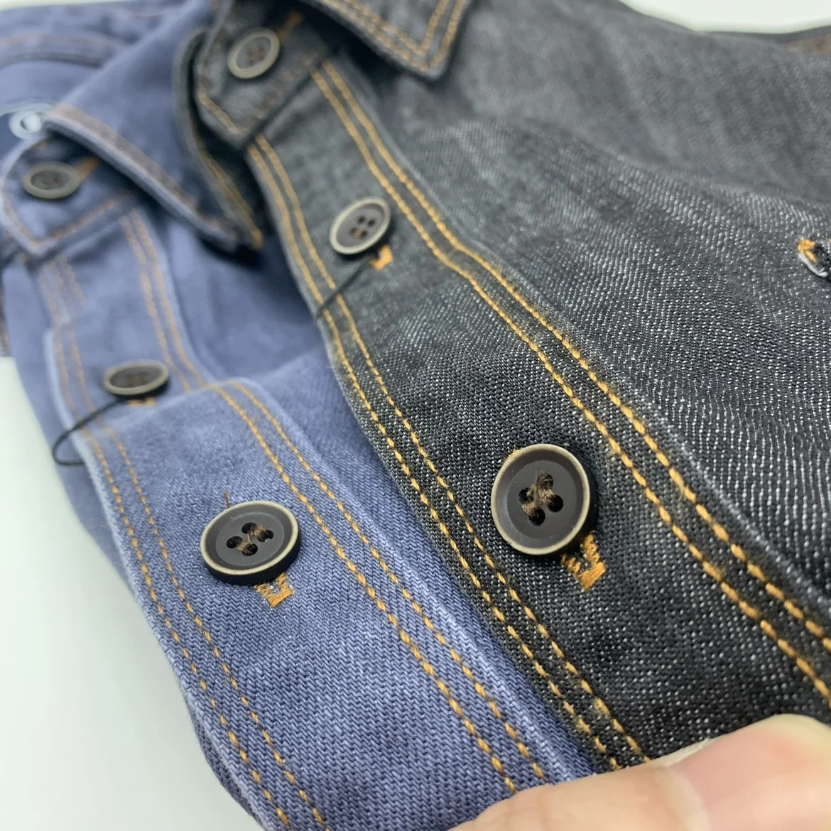 Clothing khaki denim shirt mens cotton heavyduty washing tool motorcycle loose 250403