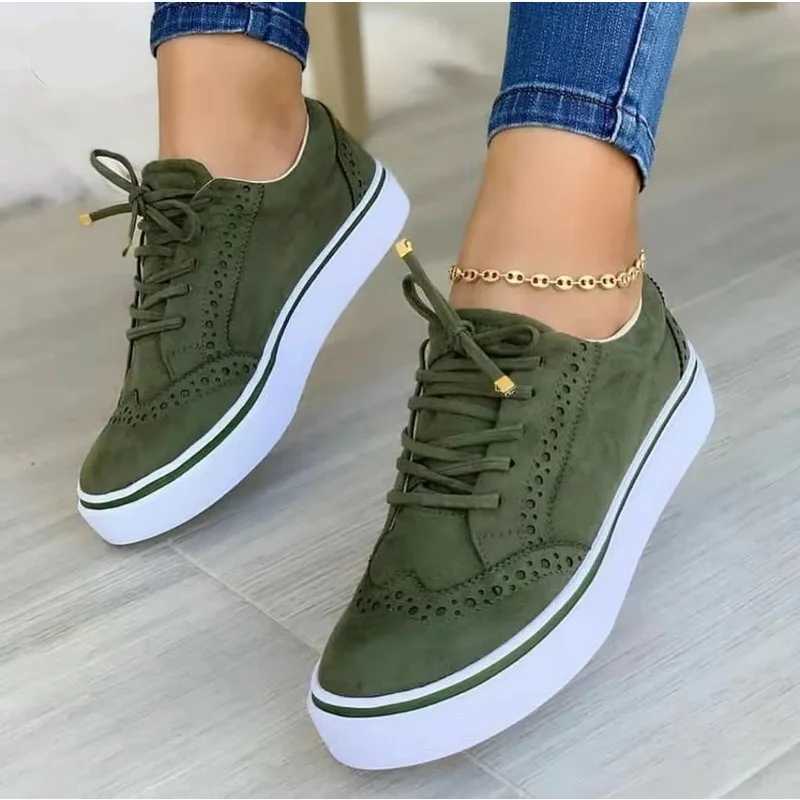 2024 new sports shoes womens flat casual sports shoes spring fashion version lace up walking womens shoes Zapatos De Mujer Z250403