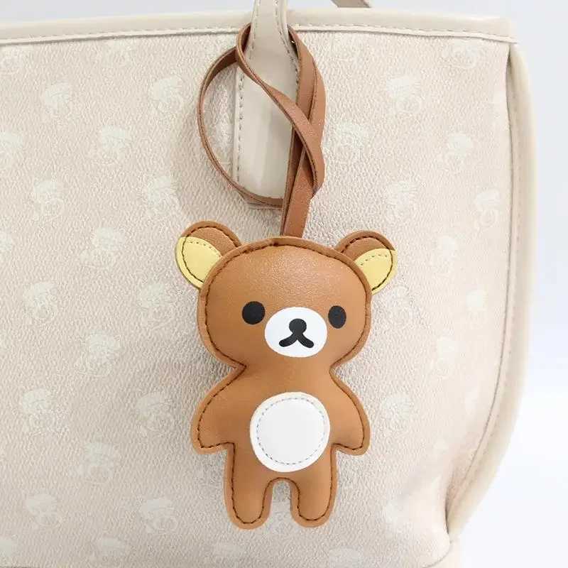 Cute Rilakkuma Korilakkuma Bear PU Keychains Key Chain Keyholder Keyring Bag Pendant Toys Gifts For GirlsW251103