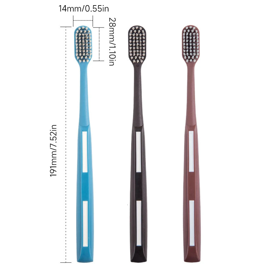 Hard bristle manual toothbrush with round bristles suitable for deep cleaning in adult homes color random 250325