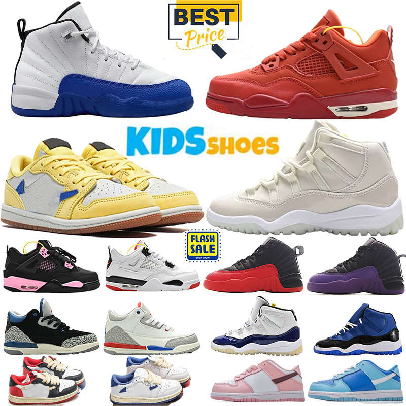 Designer Kids Shoes Basketball shoes Sneakers Toddler shoe Preschool Children Youth Athletic Outdoor sport big Boys little Girls Chaussures Trainers size 25-35