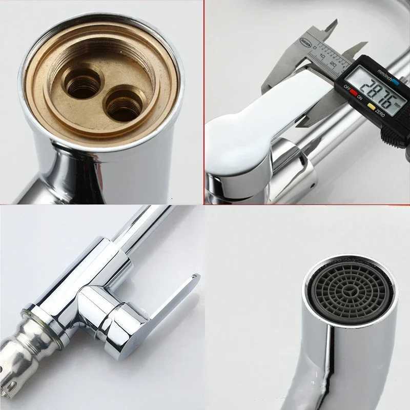 Household Hot and Cold Mixer Tap Kitchen Faucets Deck Mounted Chre Single Handle Sink Dishwasher Copper Alloy Faucet Y251104