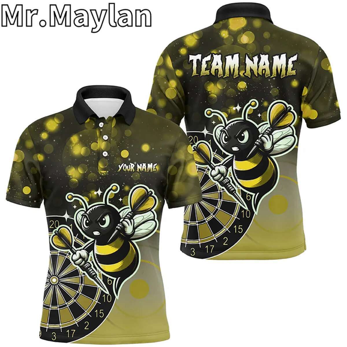 3D Funny Personalized Pink Flamingo Custom Polo Shirt Women Team Jerseys Outfits Gifts For Darts Lovers