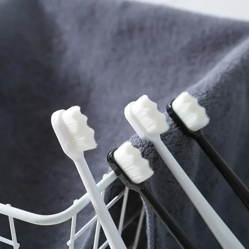 10 unitsset of 1 million nanometer bristles ultrafine adult toothbrush for deep cleaning dental oral care brush portable travel 250325