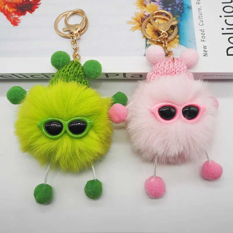 Fluffy Poms Cartoon Elf Doll Keychain for Cute Bag Accessories C251104
