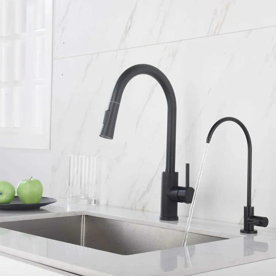 RO Water Faucet for Non-Air Gap Systems - Modern Bed Nickel Stainless Steel Kitchen Filter Faucet Lead- Direct Connect Y251104