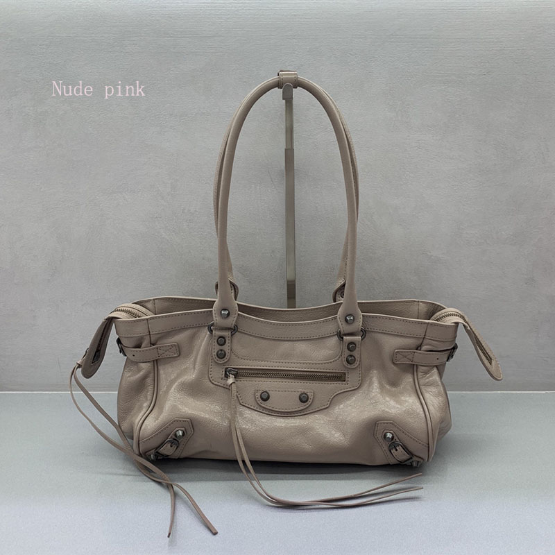Designer tote women large volume bowling bag soft leather double handles underarm crossbody bags top quality