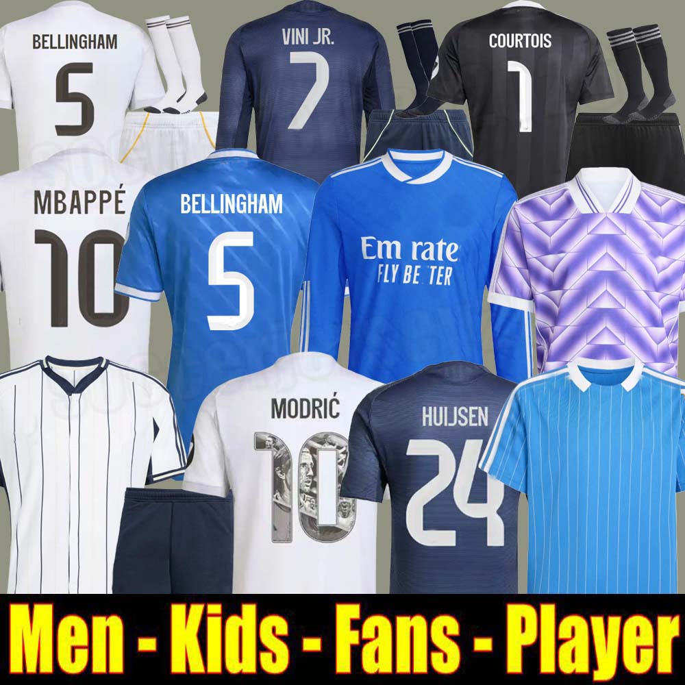 MBAPPE HUIJSEN Real 25 26 soccer jerseys BELLINGHAM football kit shirts VINI JR ARDA GULER A.CARRERAS TRENT camiseta de futbol men kids kit set 2026 camisetas MadridS