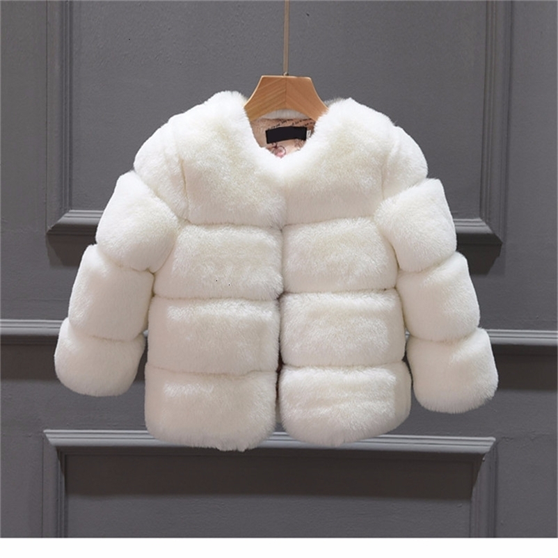 Girls Fur Jacket for Children Tops Clothes Baby Kids Jackets Warm Thicken Coat Solid Color Boys Coat 251029