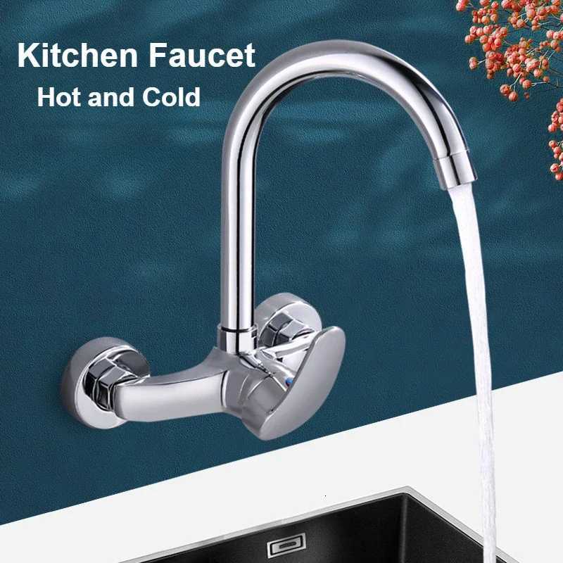 Wall Mounted Kitchen Faucets Hot and Cold Mixer Faucet Washbasin Sink Balcony Mixed Water Valve Bathro Faucets Single Handle Y251104