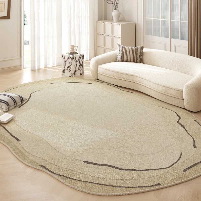 Irregar Style Carpets for Living Ro Fluffy Soft Floor Mat Light Luxury Bedro Decor Line Carpet Thick Study Plush Rug C251104