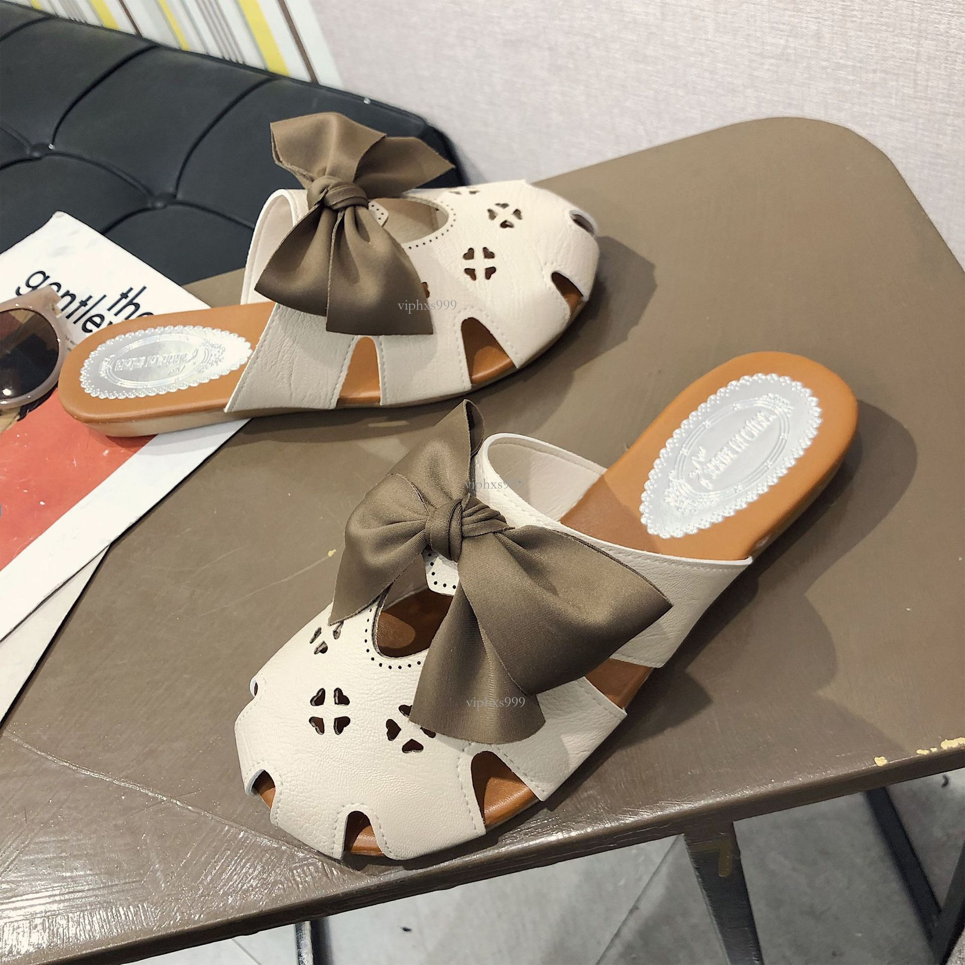 New Designer Sandals With Free Shipping Baotou Half Slippers Women's Outerwear Ins Trend 2025 Spring Collection Lazy Cute Hollow Hole Shoes Cool 